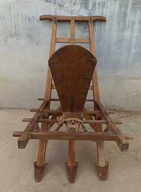 民俗老物件农耕文化旧农具风车木犁水车播种O机村史馆展览怀旧摆