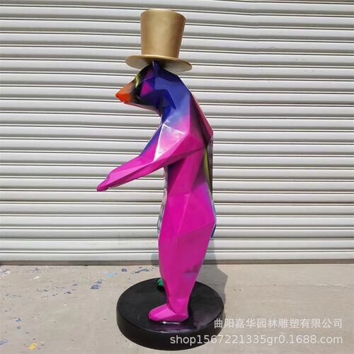 商业美陈 几何切面抽象熊玻璃钢雕塑 熊户外商场广场装饰 - 图1