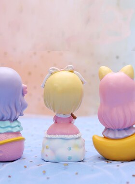 星河少女心卡通创意摆件生日蛋糕烘焙装饰品学生礼品树脂工艺品精