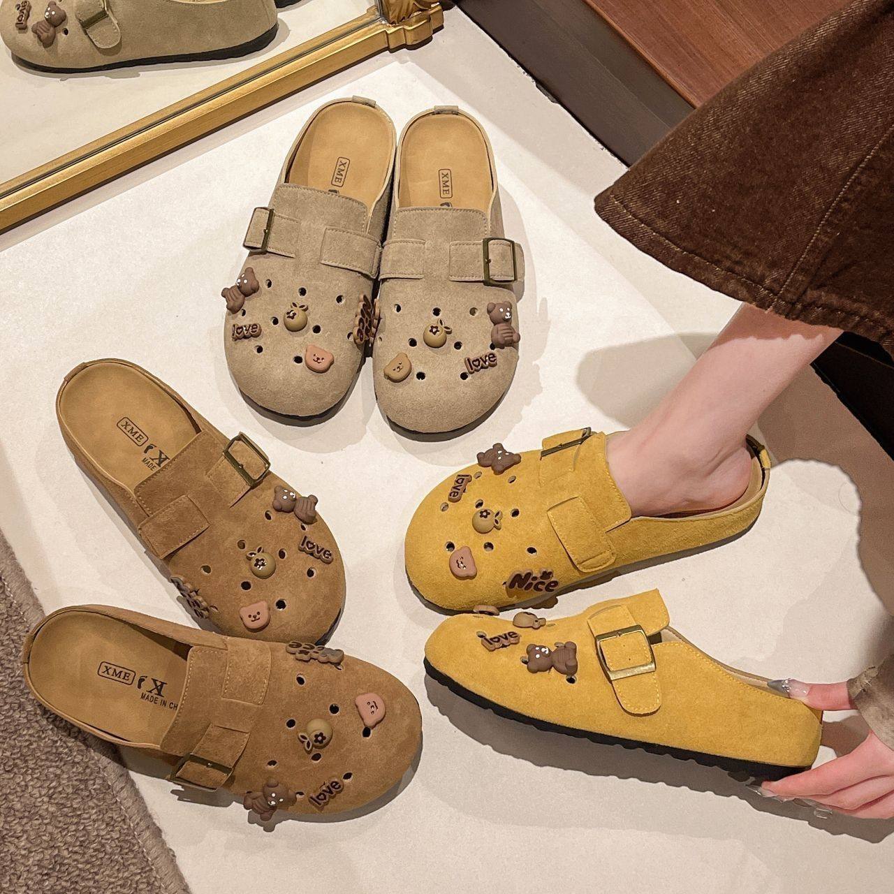 踩屎感hellokitty勃肯鞋春夏外穿孕妇鞋子一脚蹬复古博肯凉拖,淘宝优惠券,粉丝福利购,淘宝优惠卷