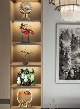 新中式门店乔迁开业送礼招财摆件家居客厅酒柜电视柜书房装饰品