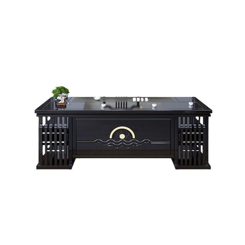 New Chinese-style solid wood tea table and chair combination modern simple tea table tea set integrated office dual-purpose dry tea table