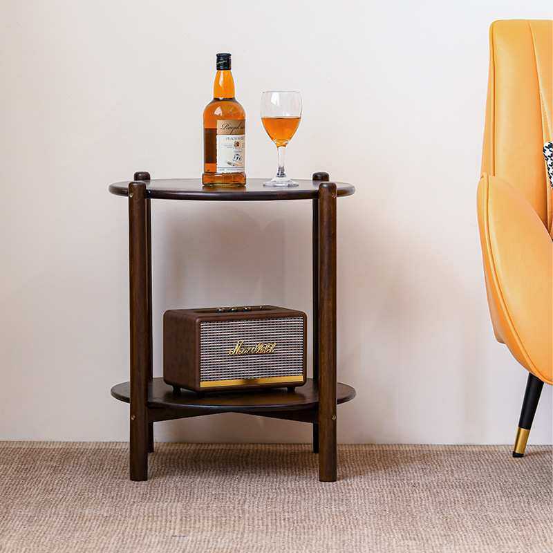 南美黑胡桃木沙发几客厅小户型边几角几圆形高级轻奢茶几茶桌边桌,淘宝优惠券,粉丝福利购,淘宝优惠卷