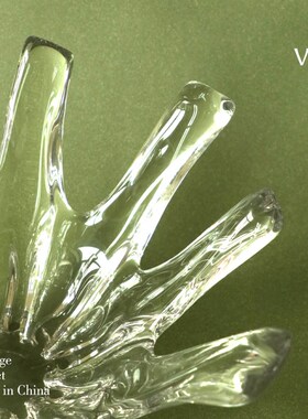 梵其【星芒】轻奢高档艺术水晶玻璃果盘样板房客厅桌面创意水果盘