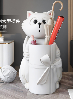 可爱猫咪大型客厅沙发电视柜旁收纳落地摆件家居饰品乔迁新居礼品