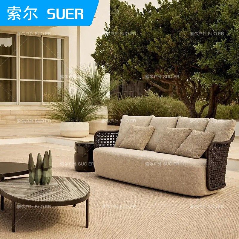 户外休闲沙发庭院露台藤编藤椅茶几北欧简约别墅花园防水防晒家具,淘宝优惠券,粉丝福利购,淘宝优惠卷