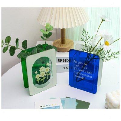 创意花花世界亚克力花瓶居家网红克莱因蓝客厅餐桌插花器水培摆件,淘宝优惠券,粉丝福利购,淘宝优惠卷