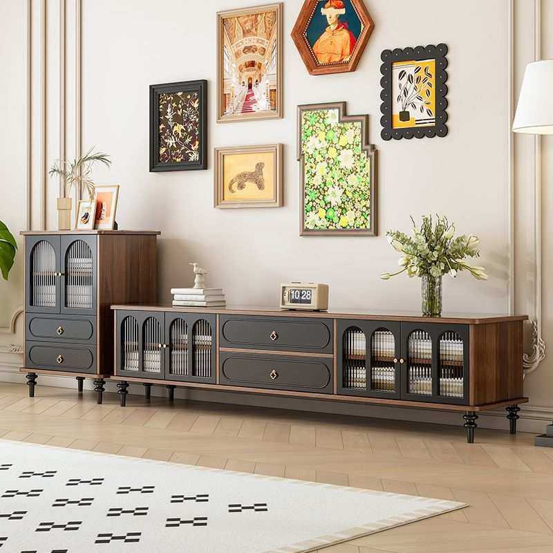 2025电视柜茶几组合全实木法式复古客厅家用储物柜小户型收纳柜子,淘宝优惠券,粉丝福利购,淘宝优惠卷