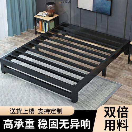 铁架床无床头加固加厚床双人床1.8x2米铁艺床架1米单人铁艺铁床厂 - 图1