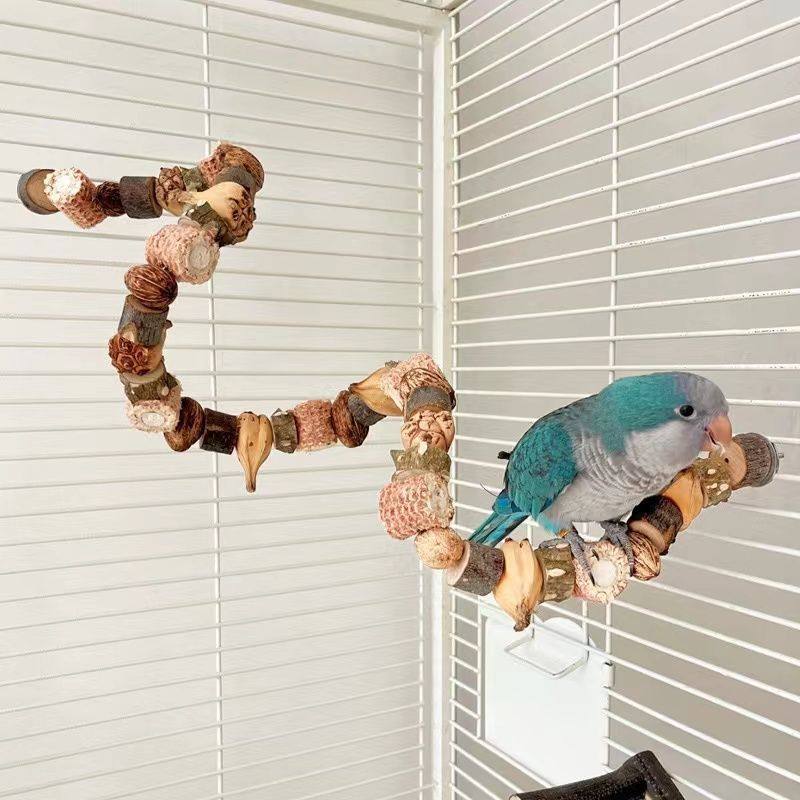 鹦鹉玩具啃咬攀爬爬梯站杆虎皮小鸟鸟笼配件磨牙牡丹玄凤益智,淘宝优惠券,粉丝福利购,淘宝优惠卷