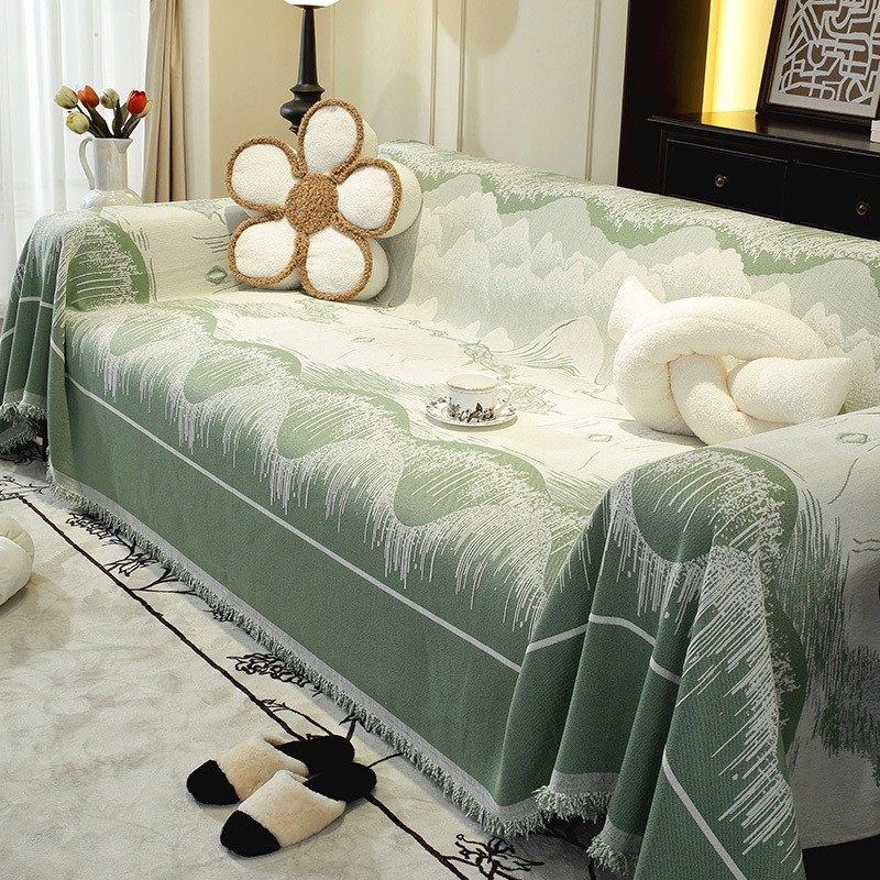 轻奢复古高级感沙发盖布四季通用雪尼尔防滑盖毯中古风防猫抓套罩,淘宝优惠券,粉丝福利购,淘宝优惠卷