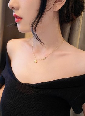项链女轻奢小众高级感笑脸锁骨链气质吊坠生日礼物送女友闺蜜老婆