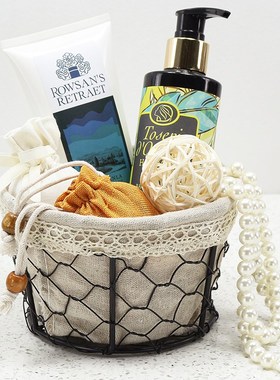 样板间摆件铁艺收纳筐套装组合全屋定制展厅样板房卫生间软装饰品