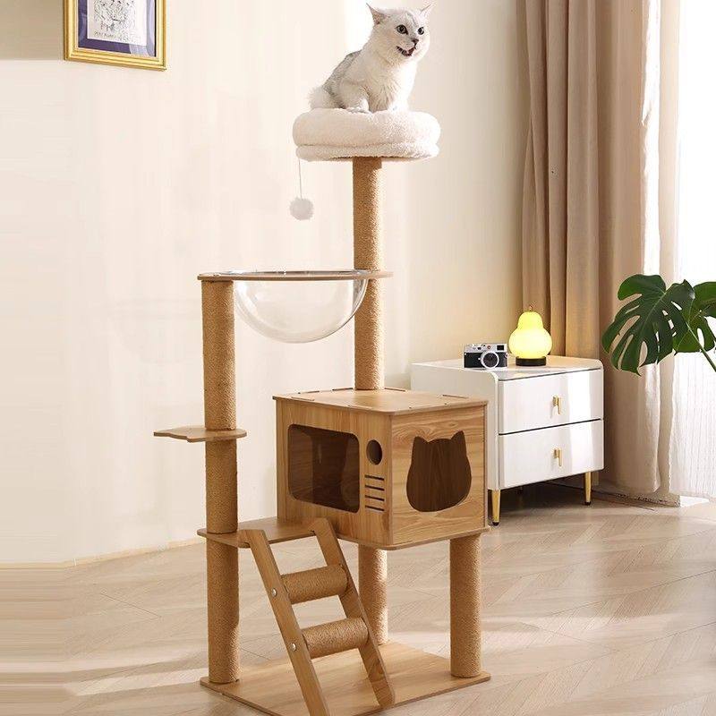 猫爬架树太空舱窝一体不占地稳固剑麻耐抓抓板通天柱猫架子,淘宝优惠券,粉丝福利购,淘宝优惠卷
