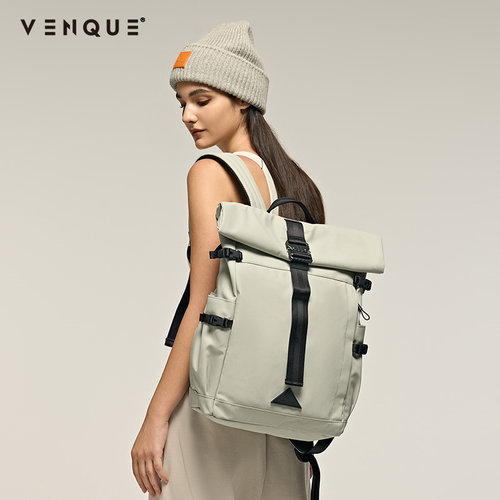 venque/范克男士户外通勤旅行背包大容量电脑双肩包女生2025新款 - 图0