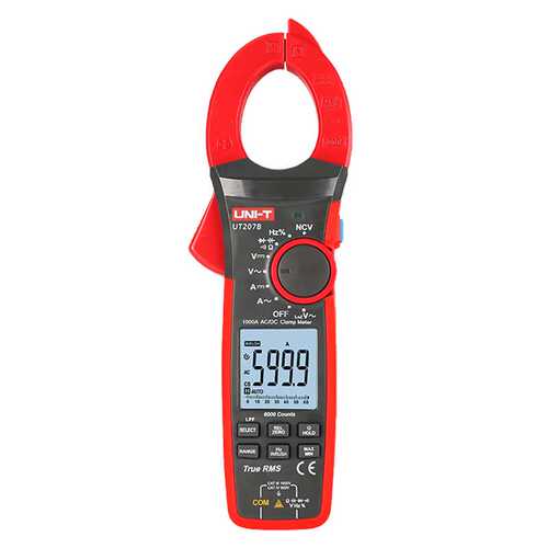 UT206B/207B/208B高精度钳形表交直流电流数字万用表电流表 - 图3