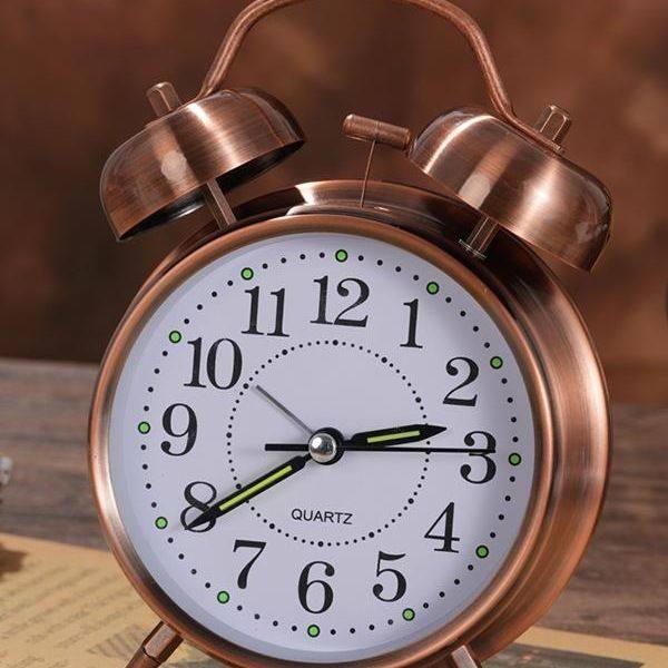 新中式复古金属闹钟学生用静音夜光台式钟表创意座钟老式桌面时钟,淘宝优惠券,粉丝福利购,淘宝优惠卷