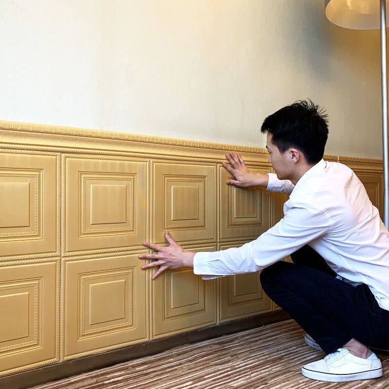 3D立体墙贴欧式墙裙护墙板自粘墙纸防水客厅墙围装饰饭店贴纸阳台,淘宝优惠券,粉丝福利购,淘宝优惠卷