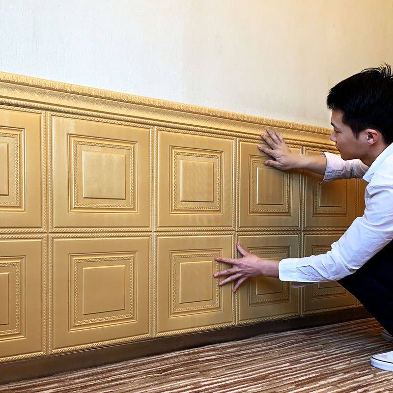 3D立体墙贴欧式墙裙护墙板自粘墙纸防水客厅墙围装饰饭店贴纸阳台,淘宝优惠券,粉丝福利购,淘宝优惠卷