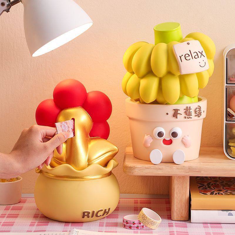 创意不焦虑存钱罐2025新款摆件只进不出成人款大容量高颜值储蓄罐,淘宝优惠券,粉丝福利购,淘宝优惠卷