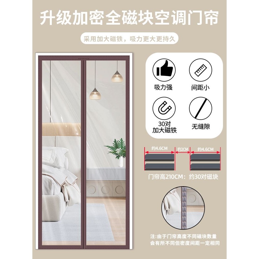 空调门帘家用挡风磁吸隔断帘遮挡防走冷气塑料透明全磁条新款加厚,淘宝优惠券,粉丝福利购,淘宝优惠卷
