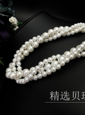 珍珠项链多层女颈链叠戴小众颈链法式复古轻奢时尚短款三层锁骨链