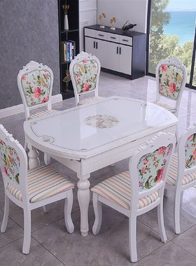 0J餐桌椅组f合简约现代小户型可伸缩折叠家用全实木电磁炉圆形饭