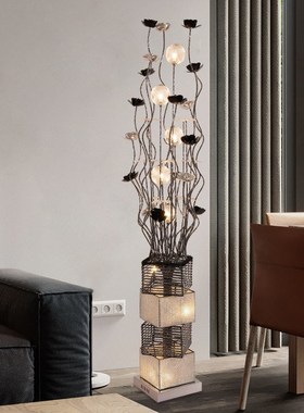 摆件客厅轻奢高档立体网红落地灯卧室花瓶调光地灯婚Y房装饰电视