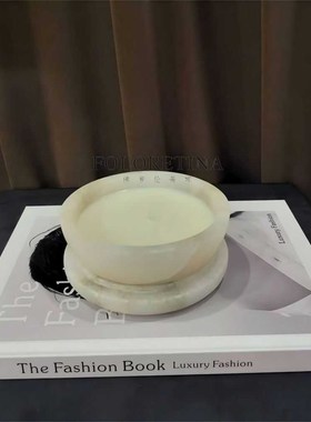 现代轻奢简约天然云石香薰蜡烛创意摆件样板间茶几床头柜香薰摆设