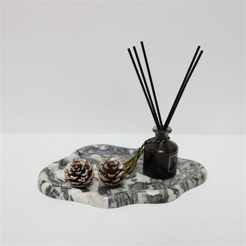 现代简约大理石云朵托盘果盘首饰收纳盘客厅洗手台样板间创意家居 - 图0