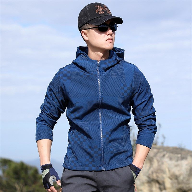 户外时尚连帽软壳衣男上衣运动抓绒冲锋衣男夹克外套防风保暖春秋,淘宝优惠券,粉丝福利购,淘宝优惠卷