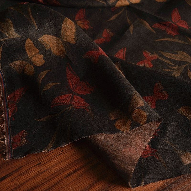 天一国际36支水洗纯亚麻印花布料民族风连衣裙袍子衬衫服装面料,淘宝优惠券,粉丝福利购,淘宝优惠卷