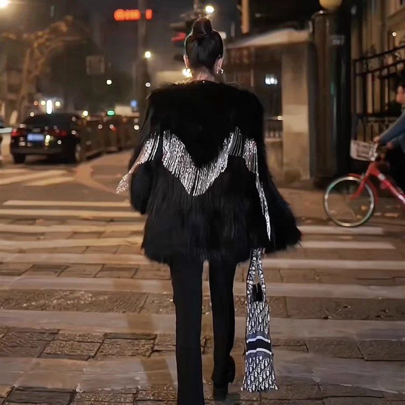 15厘米水晶串珠貉子毛皮草外套银色流苏装饰窗帘拉丁舞服吊坠,淘宝优惠券,粉丝福利购,淘宝优惠卷