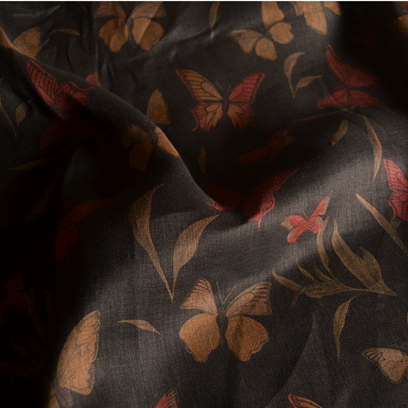 天一国际36支水洗纯亚麻印花布料民族风连衣裙袍子衬衫服装面料,淘宝优惠券,粉丝福利购,淘宝优惠卷