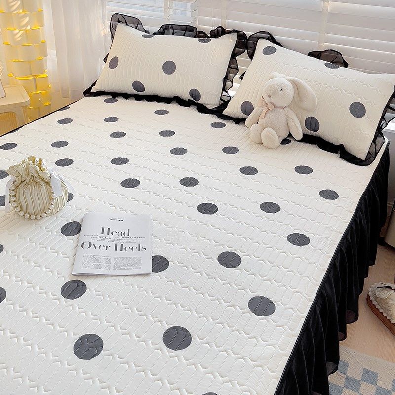 新款乳胶床裙款天然凉席2024三件套夏季床垫冰丝床单儿童学生现货,淘宝优惠券,粉丝福利购,淘宝优惠卷