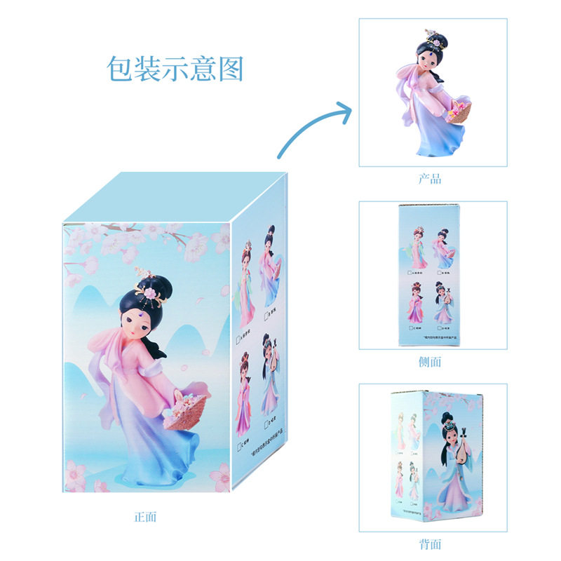 国潮古风少女心桌面摆件创意四大美女宫廷模型送朋友闺蜜生日礼物,淘宝优惠券,粉丝福利购,淘宝优惠卷