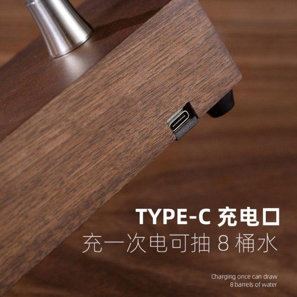 实木充电式电动抽水器桶装纯净矿泉水自动吸取水桌面上水器胡桃木,淘宝优惠券,粉丝福利购,淘宝优惠卷