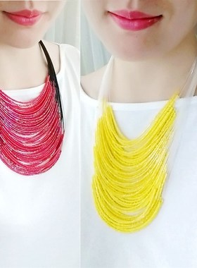 经典款 千层链 中长款 女多巴胺 项链 毛衣链 配饰 锁骨链 多层