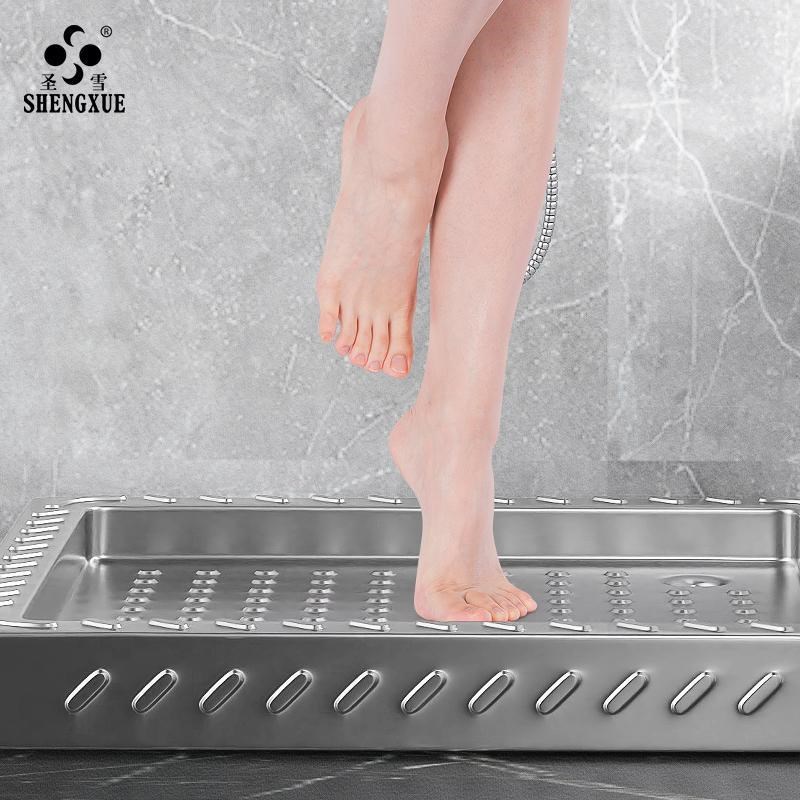 圣雪 304不锈钢淋浴房底盘加高地面防水家用卫R生间淋浴底盆防滑 - 图2