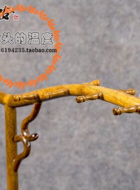 笔架架挂摆件红木书桌毛笔金丝楠木书法挂笔毛笔文房四宝叶桢楠小
