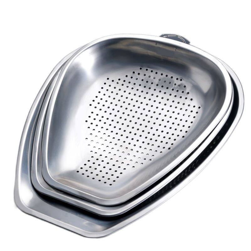 不锈钢筲箕加厚厨房洗菜盆漏水簸箕淘米筛水果沥水盆盛菜沥水,淘宝优惠券,粉丝福利购,淘宝优惠卷