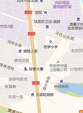 2024新款安庆市城区地图办公室挂图高清防水墙壁装饰实物推荐定制
