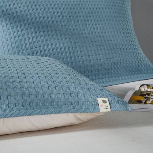 北欧简约枕巾纯棉一对装枕头套巾男生防螨抗菌高级枕芯盖巾防头油 - 图2