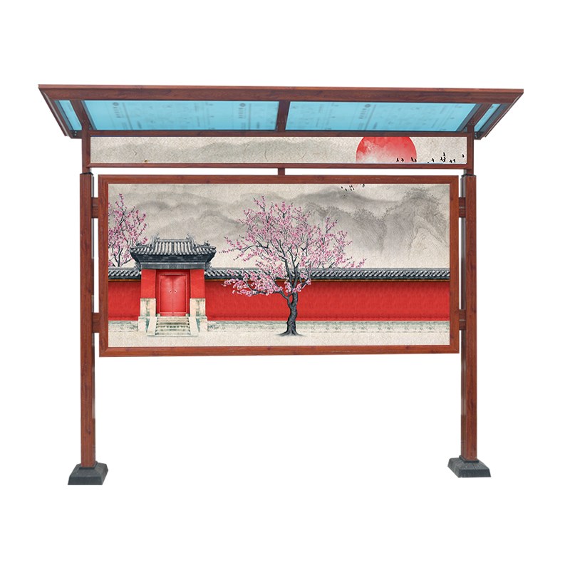 宣传栏公示栏 户外公告栏v铝合金宣传栏展板框广告栏学校宣传栏 - 图1