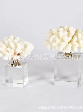 现代艺术摆件酒店样板房客厅摆设软装饰品家居软装水晶珊瑚摆件