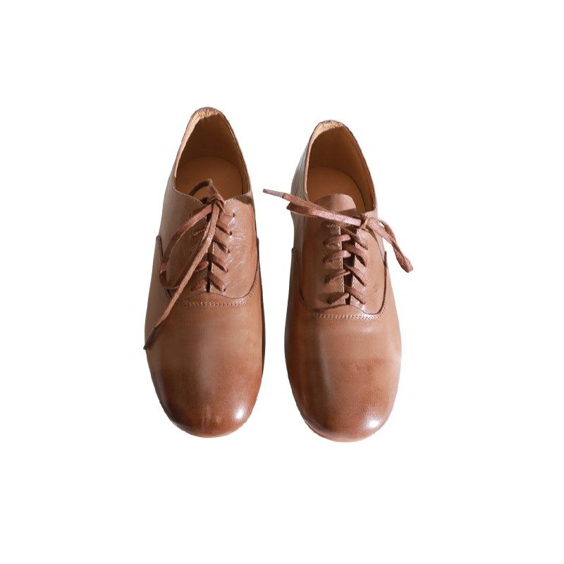 莲花府邸2025春季复古英伦单鞋深口系带粗跟牛皮女鞋学院风小皮鞋,淘宝优惠券,粉丝福利购,淘宝优惠卷