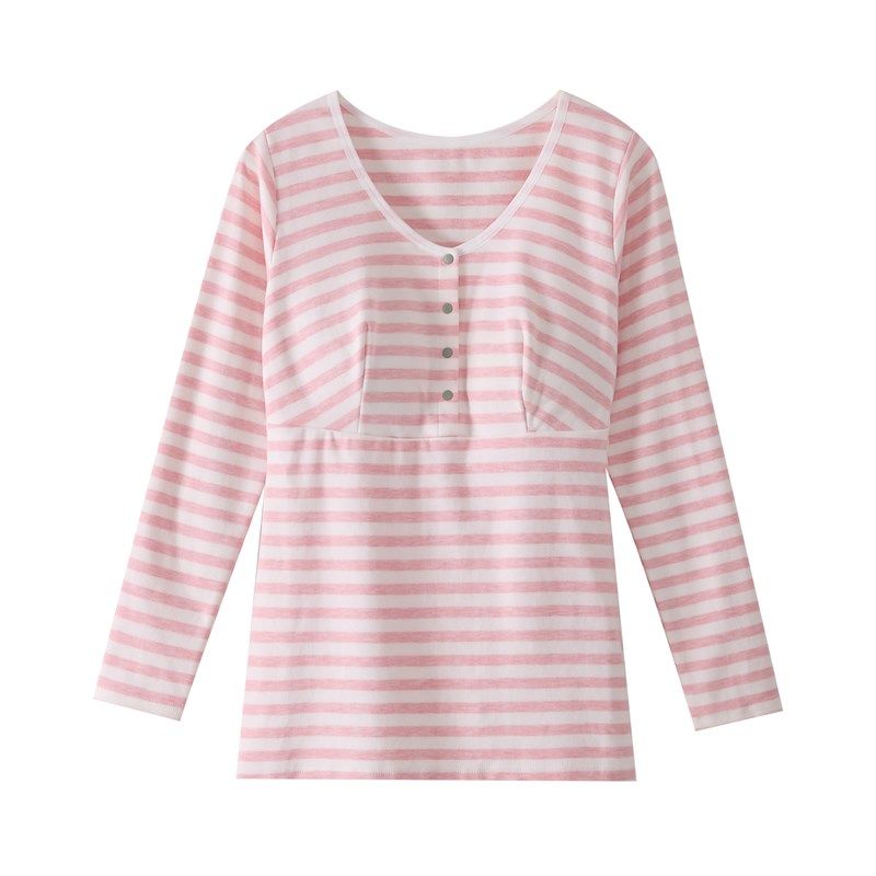 纯棉加厚插片式保暖秋衣带胸垫文胸睡衣家居服哺乳上衣哺乳月子服,淘宝优惠券,粉丝福利购,淘宝优惠卷