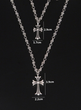 合金十字架项链饰品朋克男项链