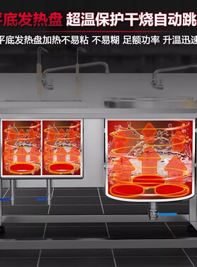 煮面炉商用电热熬汤一体六孔口眼汤粉炉水饺圆桶汤桶冒菜炉多功能