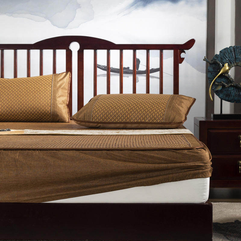 夏季床笠款藤席冰丝凉席三件套1.8m床可折叠全包滕席1.5米腾夏天2,淘宝优惠券,粉丝福利购,淘宝优惠卷